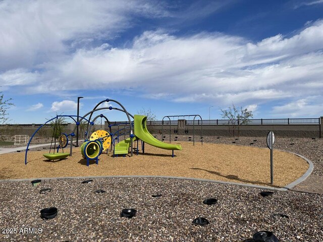 community playground with fence