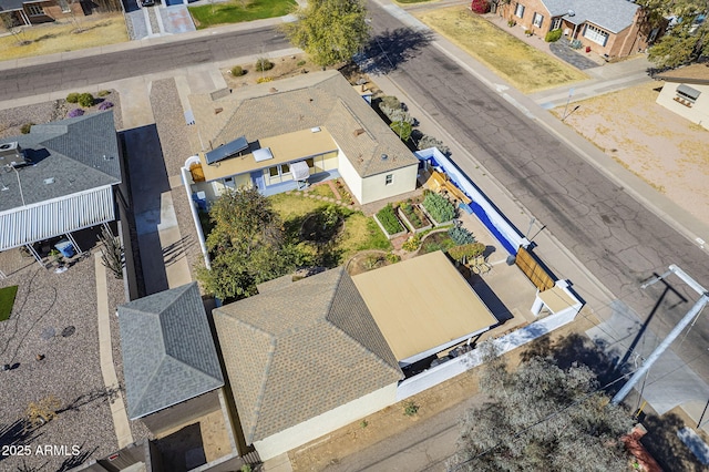 drone / aerial view with a residential view