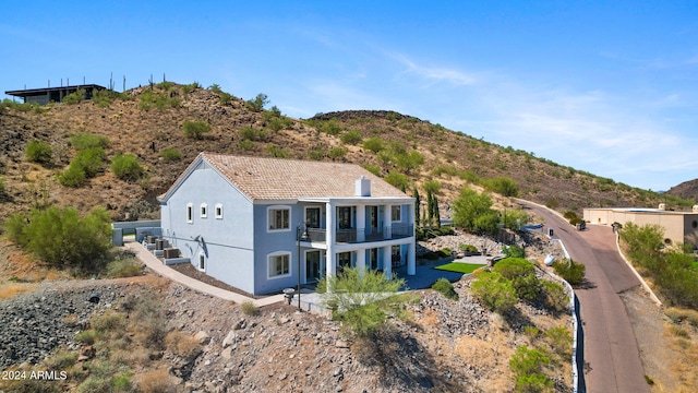 exterior space with a mountain view