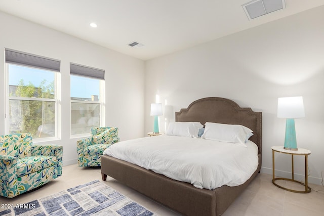 view of tiled bedroom