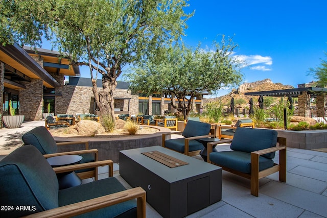 view of patio with outdoor lounge area