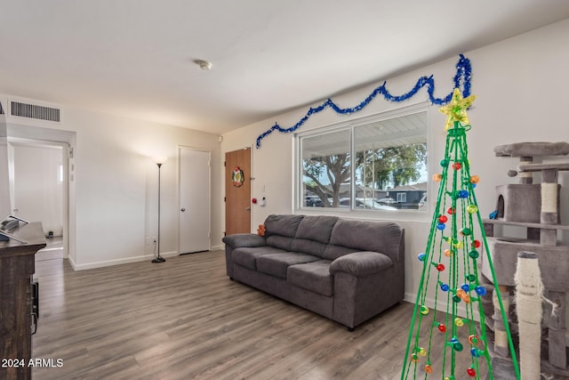 living room featuring hardwood / wood-style flooring