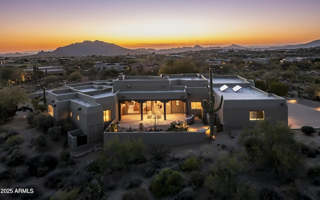 aerial view featuring a mountain view