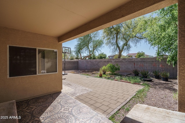 view of patio / terrace with a fenced backyard
