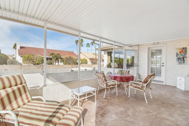 view of sunroom / solarium