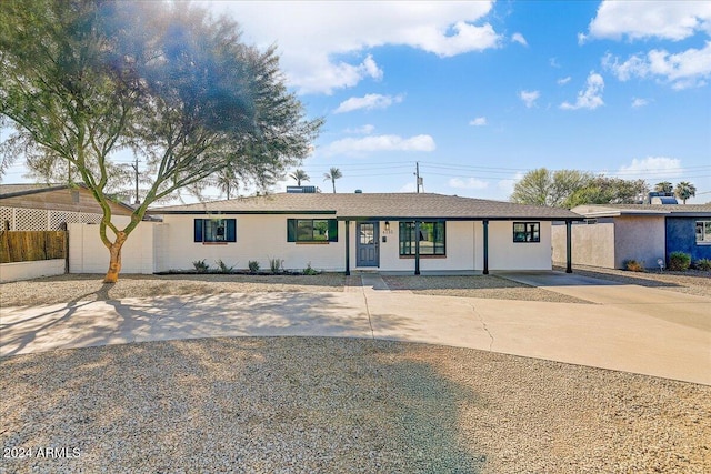 view of ranch-style home