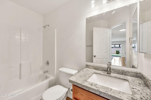 664 E Windsor Dr, Gilbert, AZ 85296 - bathroom featuring toilet, shower / bathtub combination, and vanity