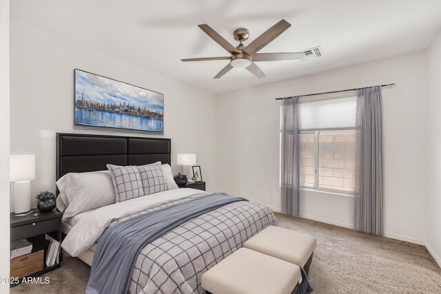 664 E Windsor Dr, Gilbert, AZ 85296 - carpeted bedroom featuring a ceiling fan and baseboards