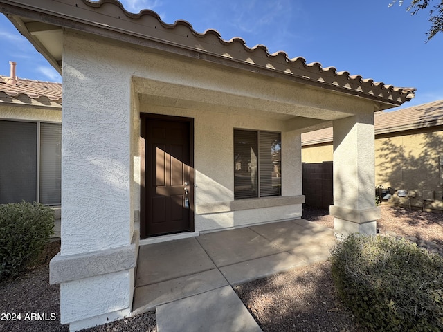 view of doorway to property