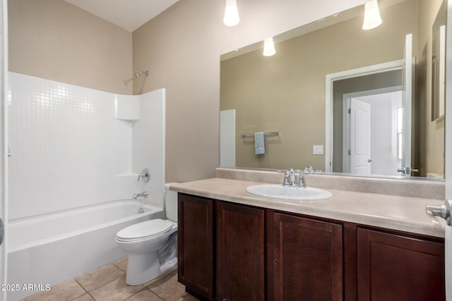 23789 W Chipman Rd, Buckeye, AZ 85326 - bathroom with toilet, tile patterned floors, shower / tub combination, and vanity