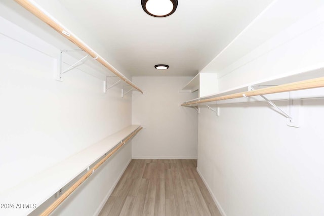 walk in closet featuring light wood-type flooring