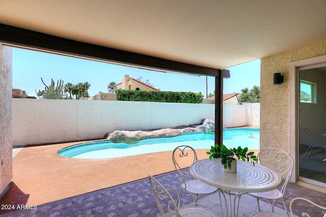 7331 E Valley Vista Dr, Scottsdale, AZ 85250 - view of swimming pool featuring a patio area and a fenced backyard