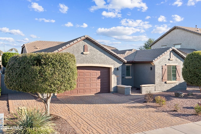 view of front of home featuring a garage