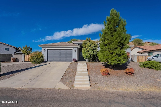 view of front facade with a garage