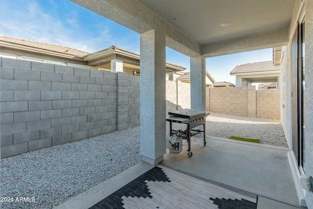 view of patio / terrace featuring a grill