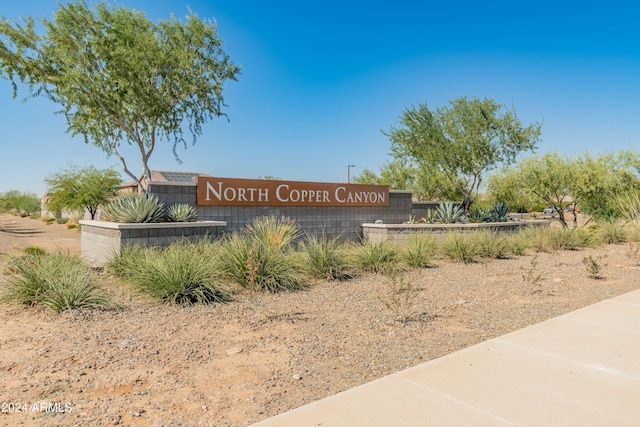 view of community sign