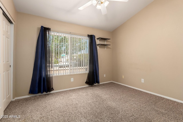 2753 E Kenwood St, Mesa, AZ 85213 - spare room featuring baseboards, a ceiling fan, and carpet