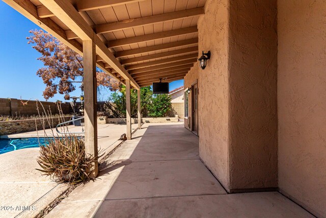 2753 E Kenwood St, Mesa, AZ 85213 - view of patio featuring a fenced in pool and fence