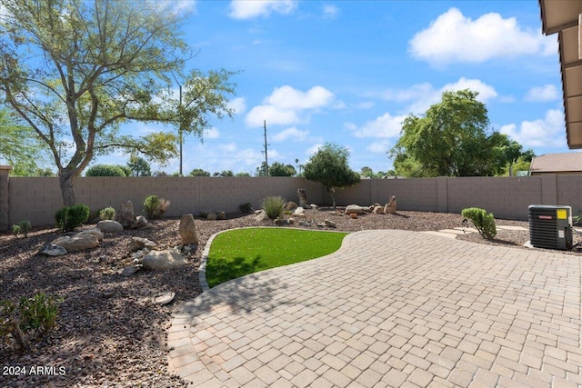 view of patio / terrace with central AC