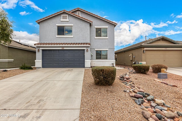 front facade featuring a garage