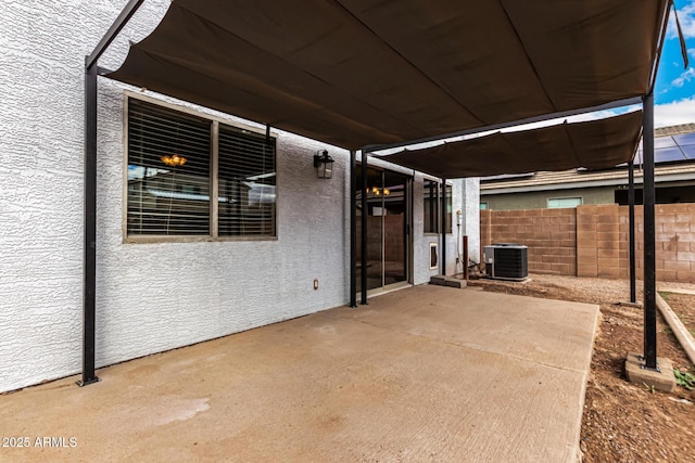 view of patio / terrace featuring central air condition unit