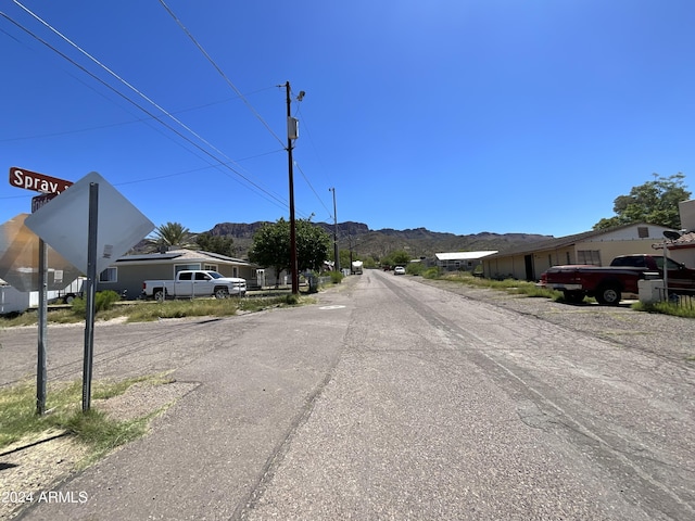 view of road featuring a mountain view