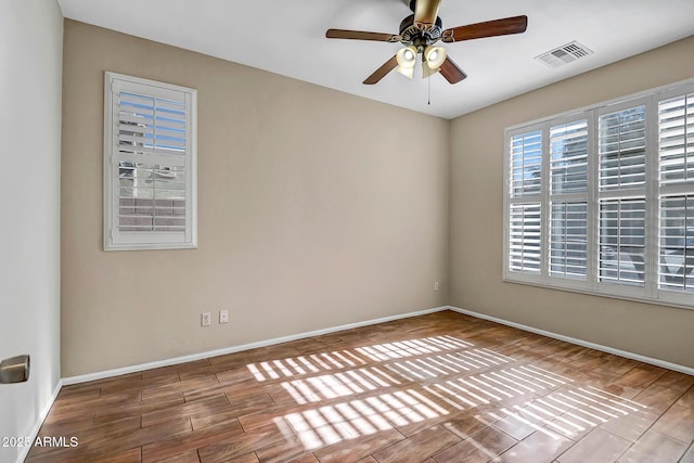 empty room with ceiling fan