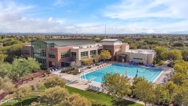 birds eye view of property