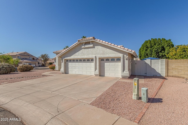 view of property exterior featuring a garage