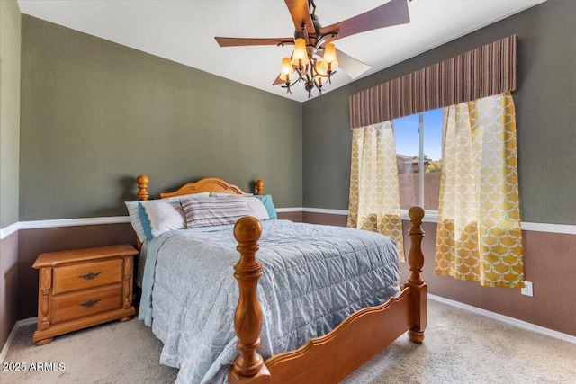 5212 S Monte Vista St, Chandler, AZ 85249 - carpeted bedroom featuring baseboards and a ceiling fan