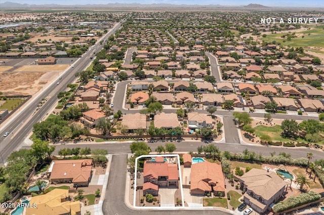 5212 S Monte Vista St, Chandler, AZ 85249 - aerial view of property's location with nearby suburban area, mountains, and property parcel outlined