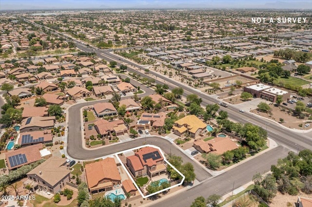5212 S Monte Vista St, Chandler, AZ 85249 - aerial perspective of suburban area with property parcel outlined