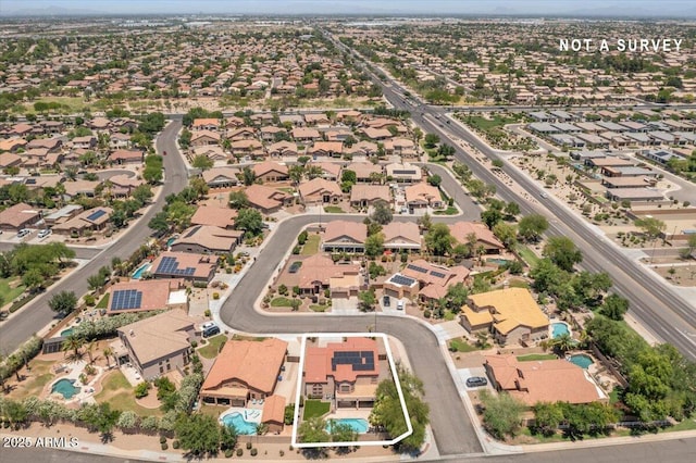 5212 S Monte Vista St, Chandler, AZ 85249 - aerial view of residential area featuring property parcel outlined