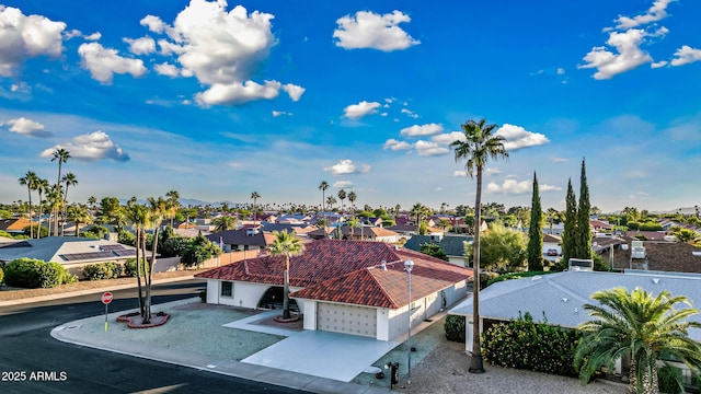 bird's eye view featuring a residential view
