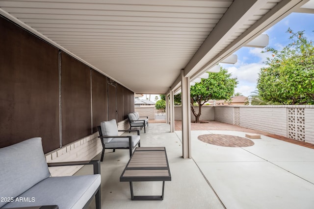 view of patio / terrace with a fenced backyard