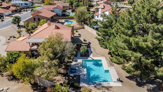 bird's eye view featuring a residential view