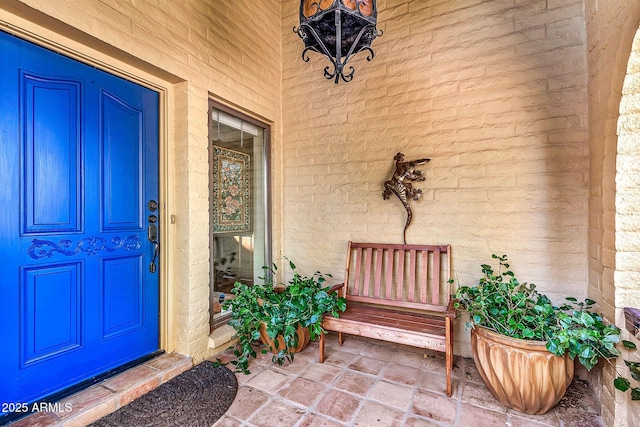 entrance to property with a porch