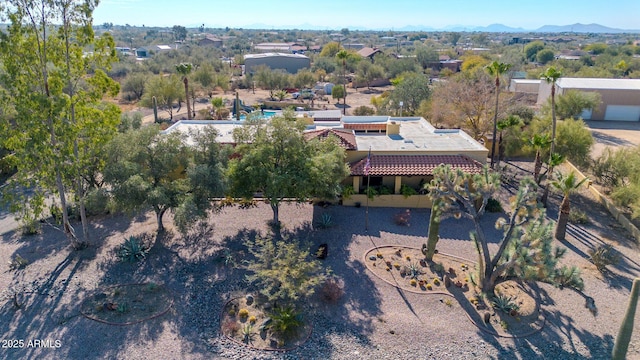 aerial view featuring a mountain view