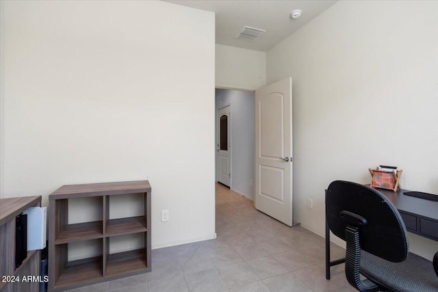 view of tiled office space