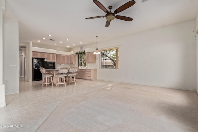 18 E Paint Your Wagon Trl, Phoenix, AZ 85085 - living area with ceiling fan, recessed lighting, a chandelier, and baseboards
