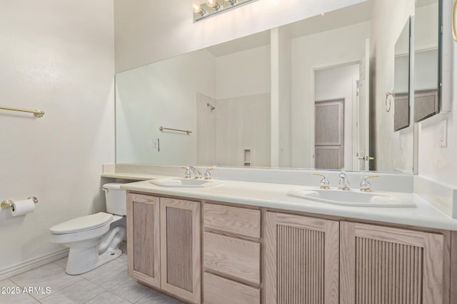 18 E Paint Your Wagon Trl, Phoenix, AZ 85085 - bathroom featuring toilet, tile patterned floors, and double vanity