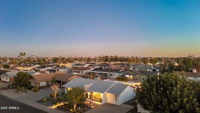 aerial view featuring a residential view