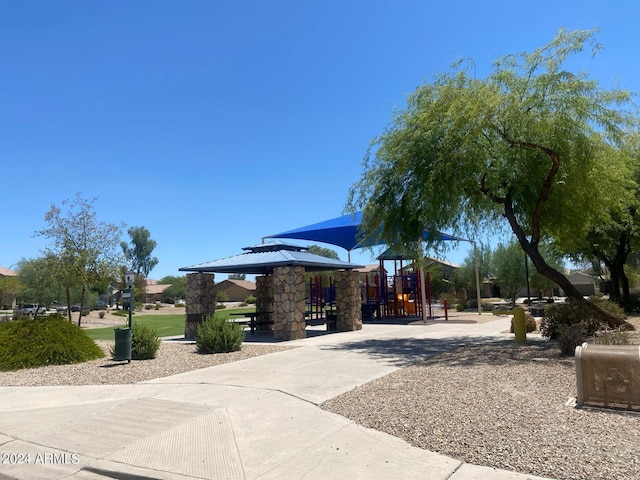 view of community with a playground