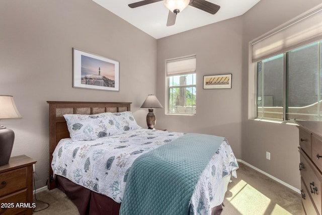 6202 E Mckellips Rd Unit 183, Mesa, AZ 85215 - carpeted bedroom featuring baseboards and ceiling fan