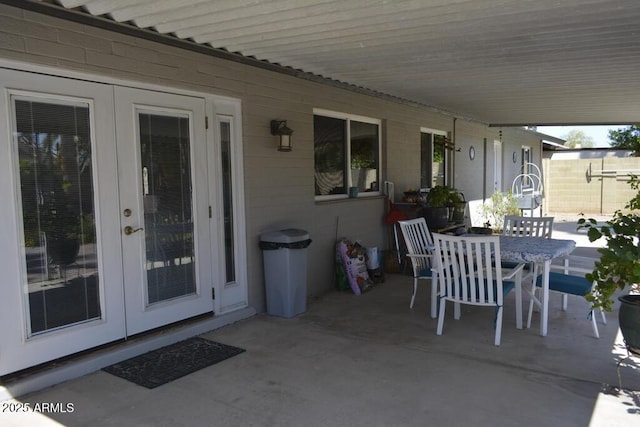 12601 N 34th St, Phoenix, AZ 85032 - view of patio / terrace featuring outdoor dining area and french doors