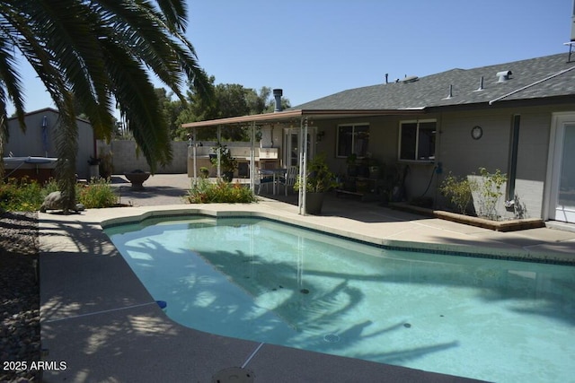 12601 N 34th St, Phoenix, AZ 85032 - view of pool with a patio area, fence, and a fenced in pool