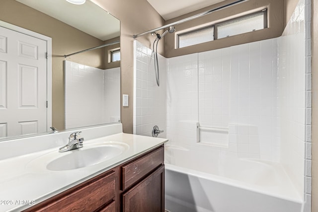19576 N Portarosa Ct, Maricopa, AZ 85138 - bathroom featuring washtub / shower combination and vanity