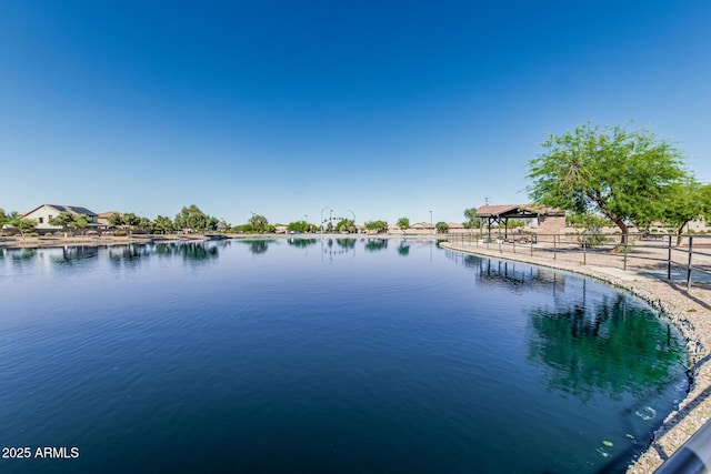 19576 N Portarosa Ct, Maricopa, AZ 85138 - water view featuring a gazebo