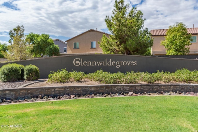 19576 N Portarosa Ct, Maricopa, AZ 85138 - community / neighborhood sign featuring a lawn