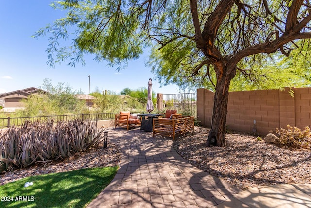 view of patio / terrace with a fenced backyard